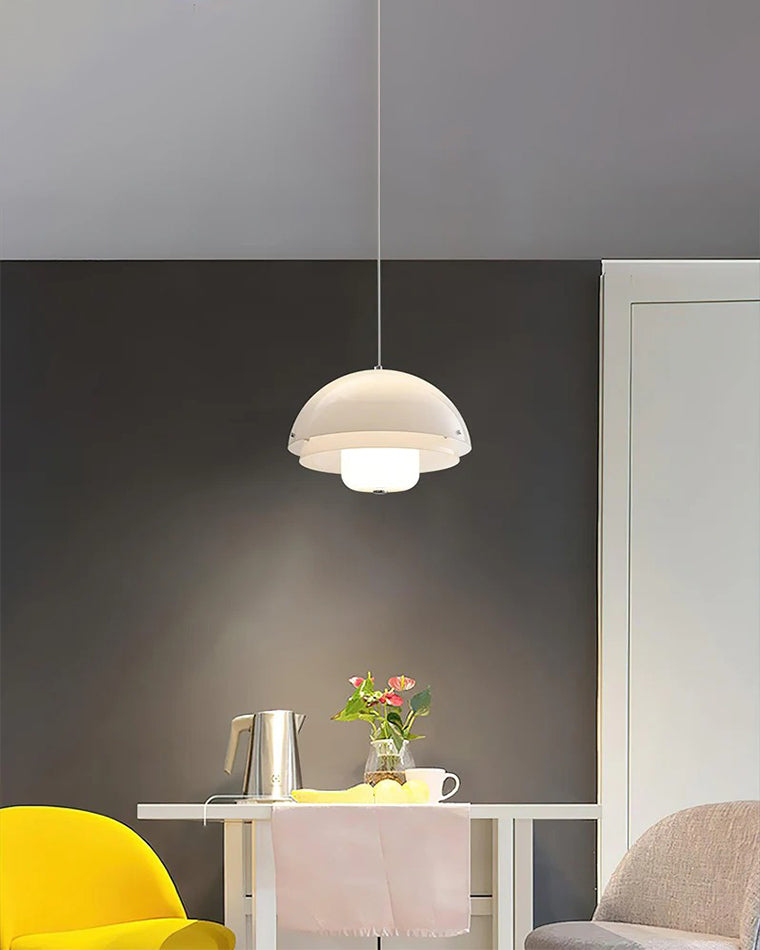 WOMO Milk Glass Dome Pendant Light-WM2786