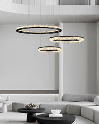 WOMO Black Ring Crystal Chandelier-WM2716