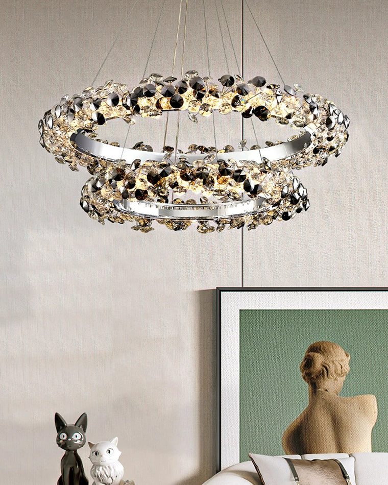 WOMO Tiered Circular Crystal Chandelier-WM2726