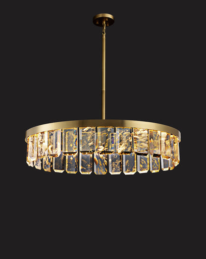 WOMO Gold Crystal Round Chandelier-WM2538