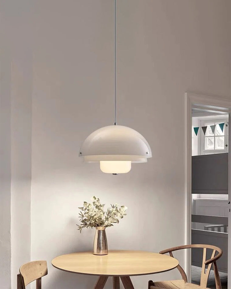 WOMO Milk Glass Dome Pendant Light-WM2786