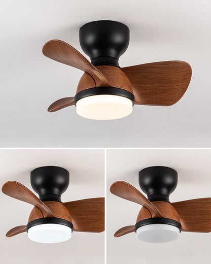 WOMO Small Flush Mount Ceiling Fan Lamp-WM5114