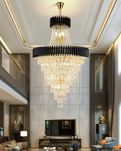 WOMO Tiered Tapered Crystal Chandelier-WM2699