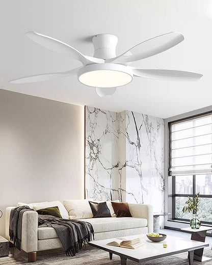 WOMO Scandi Large Flush Mount Ceiling Fan Lamp-WM5130