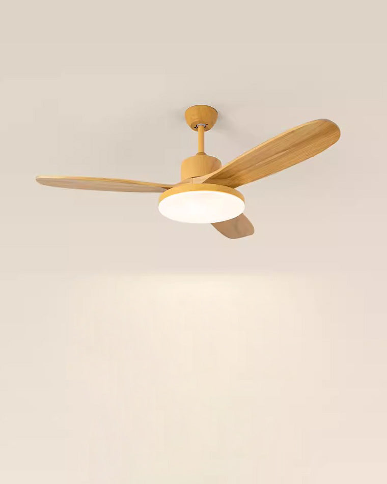 WOMO 3 Wood Blade Ceiling Fan Lamp-WM5090