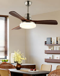 WOMO Mid Century Modern Ceiling Fan Lamp-WM5147