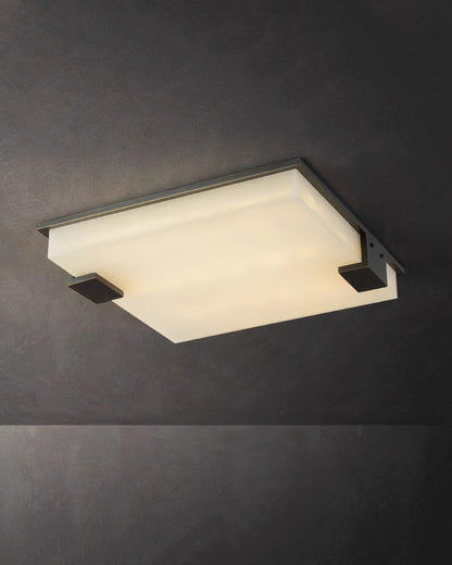 WOMO Square Alabaster Flush Mount Ceiling Light-WM1149