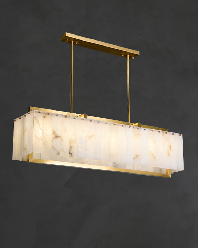 WOMO Rectangular Alabaster Chandelier-WM2390b