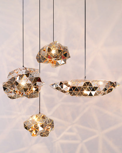 WOMO Geometric Chrome Pendant Light-WM2396