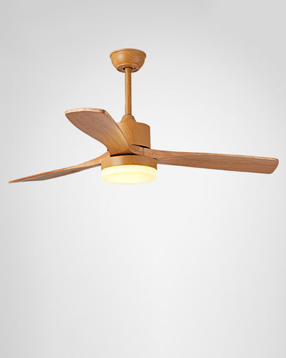 WOMO 3 Wood Blade Ceiling Fan Lamp-WM5068