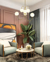 WOMO Gold Glass Globe Arm Chandelier-WM2625 thumbnail