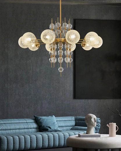 WOMO Textured Glass Bubble Chandelier-WM2769