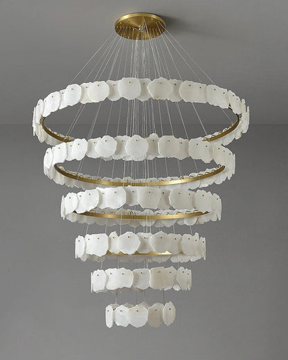 WOMO Tiered Circular Alabaster Chandelier-WM2671