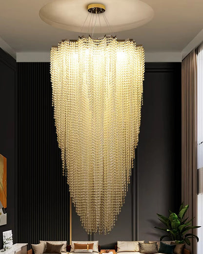 WOMO Cascading Crystal Foyer Chandelier-WM2750