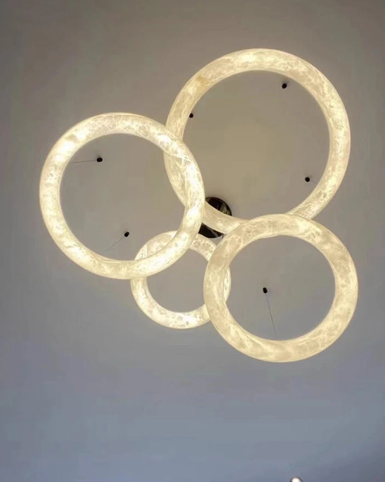 WOMO Alabaster Circle LED Chandelier-WM2873