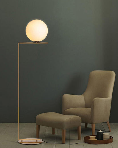 WOMO Glass Globe Floor Lamp-WM7128