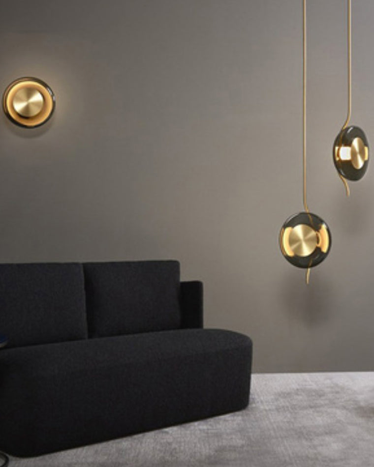 WOMO Pendulum Glass Disc Pendant Light-WM2501