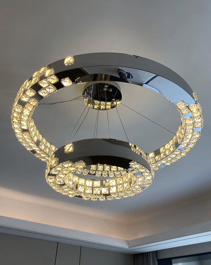 WOMO Tiered Circular Crystal Chandelier-WM2544