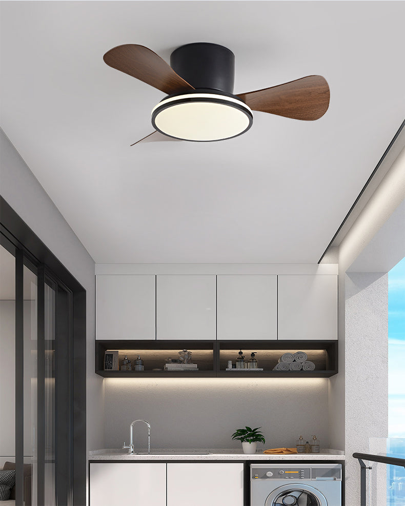 WOMO Small Low Profile Ceiling Fan Lamp - WM5166
