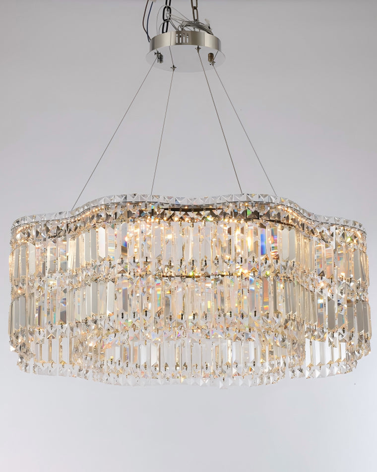 WOMO Flower Chrome Crystal Chandelier-WM2405