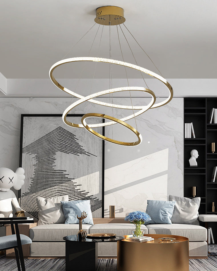 WOMO Tiered Circular Led Chandelier-WM2725