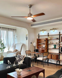 WOMO Mid Century Modern Ceiling Fan Lamp-WM5117