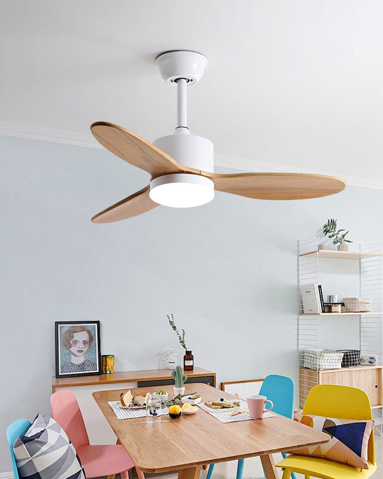 WOMO Mid Century Modern Ceiling Fan Lamp-WM5043