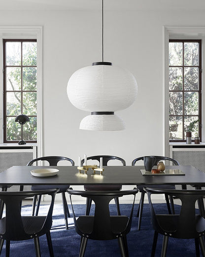 WOMO Round Lantern Fabric Pendant Light-WM2472