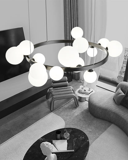 WOMO Circular Frosted Bubble Chandelier-WM2494