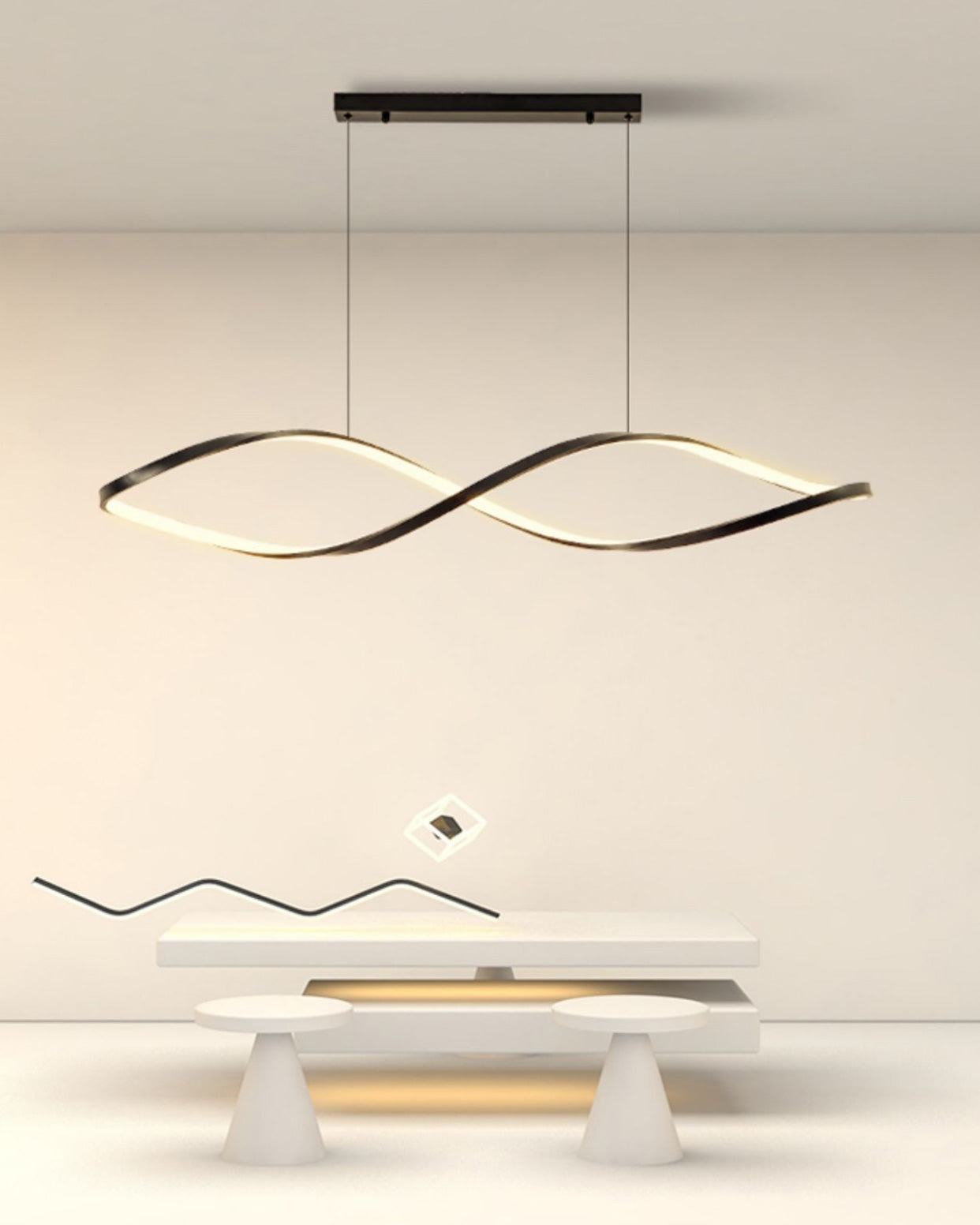 WOMO Spiral Linear Pendant Light-WM2642