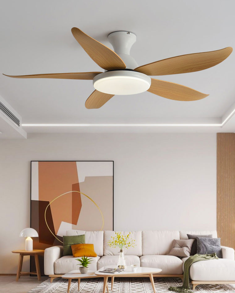 WOMO Low Profile Modern Ceiling Fan Lamp-WM5062