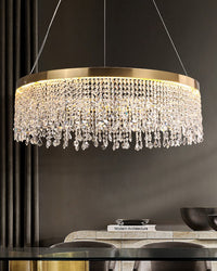 WOMO Fringe Round Crystal Chandelier-WM2362
