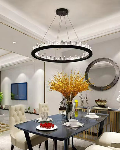 WOMO Rock Crystal Circular Led Chandelier-WM2715