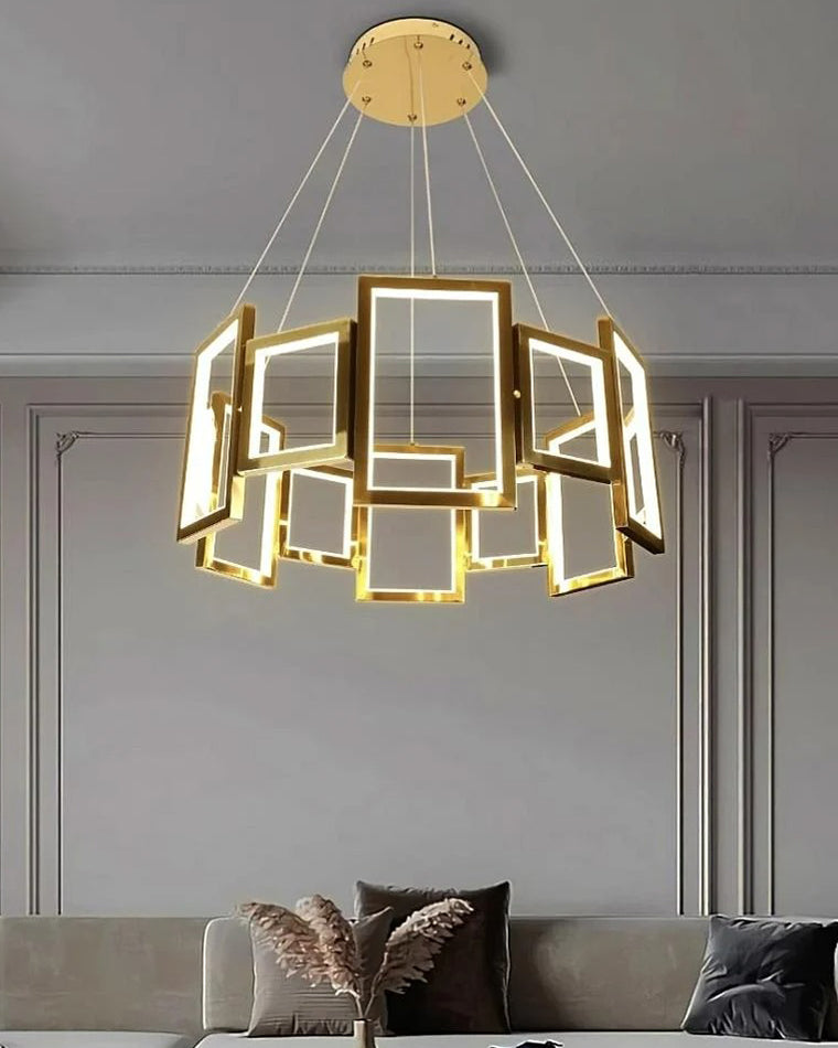 WOMO Rectangular Led Round Chandelier-WM2778