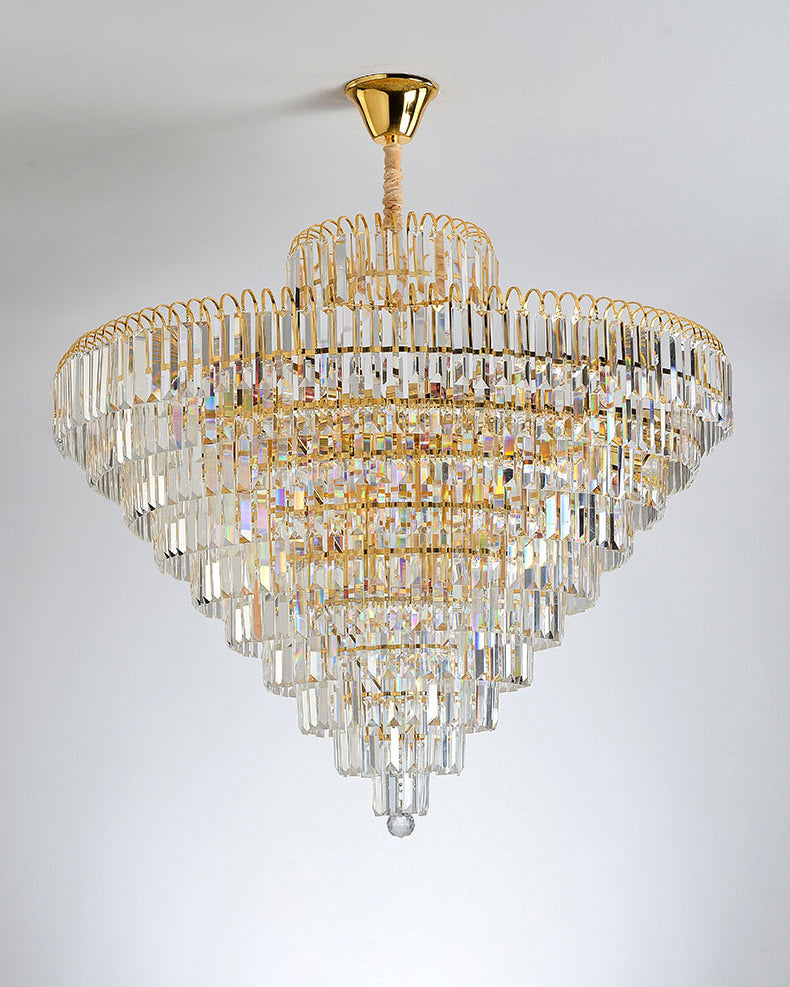 WOMO Large Cascading Crystal Chandelier-WM2917