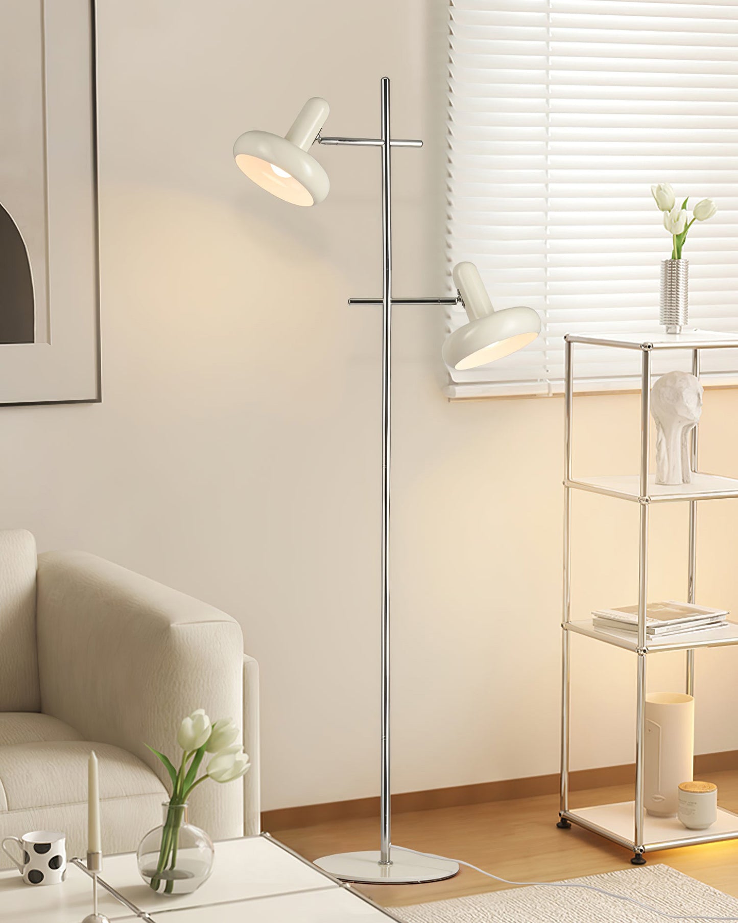 WOMO Adjustable 2 light Floor Lamp-WM7135