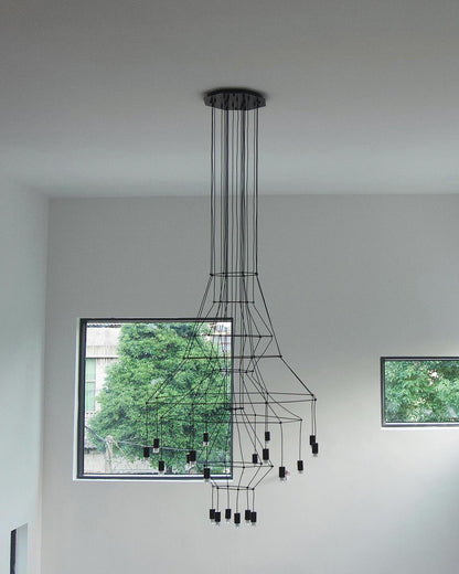 WOMO Wire Tiered Sculptural Chandelier-WM2066