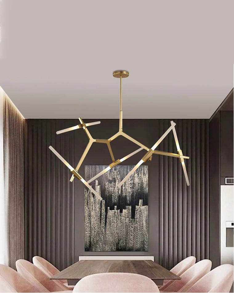 WOMO Adjustable Gold Branch Chandelier-WM2511