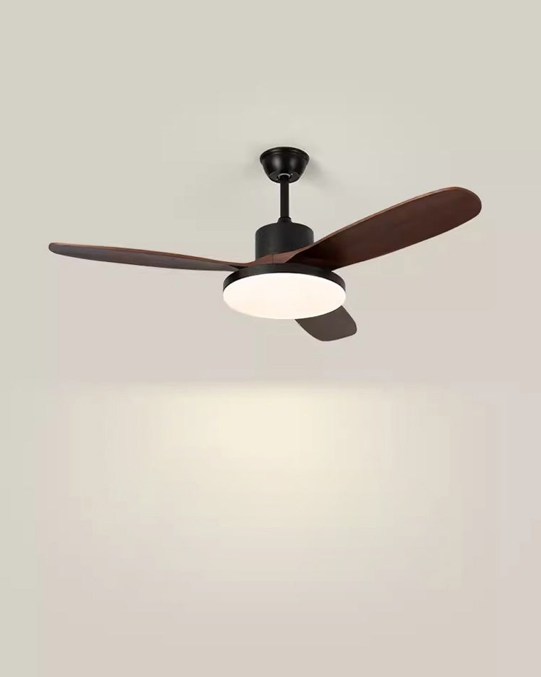 WOMO 3 Wood Blade Ceiling Fan Lamp-WM5090