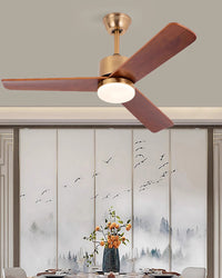 WOMO Mid Century Modern Ceiling Fan Lamp-WM5117