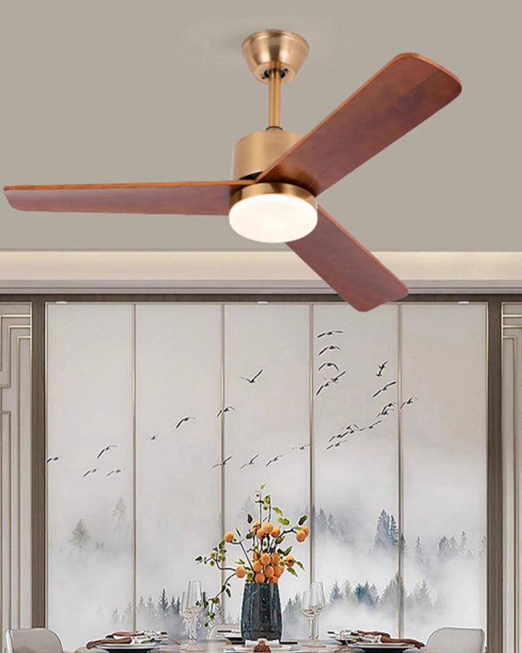 WOMO Mid Century Modern Ceiling Fan Lamp-WM5117