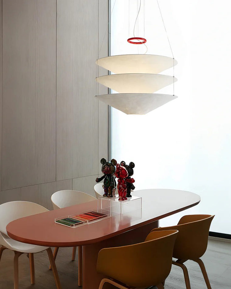 WOMO Tiered Cone Rice Paper Pendant Light-WM2775