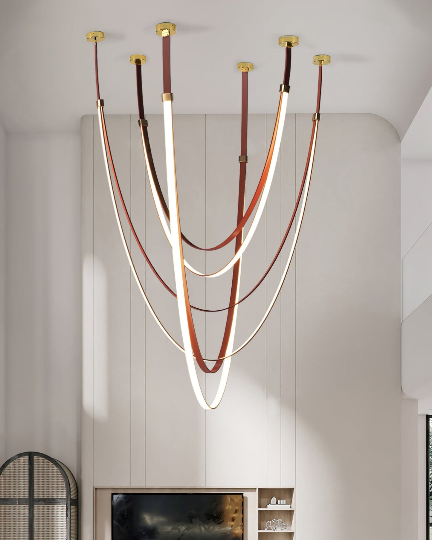 WOMO Ribbon Leather Chandelier-WM2908