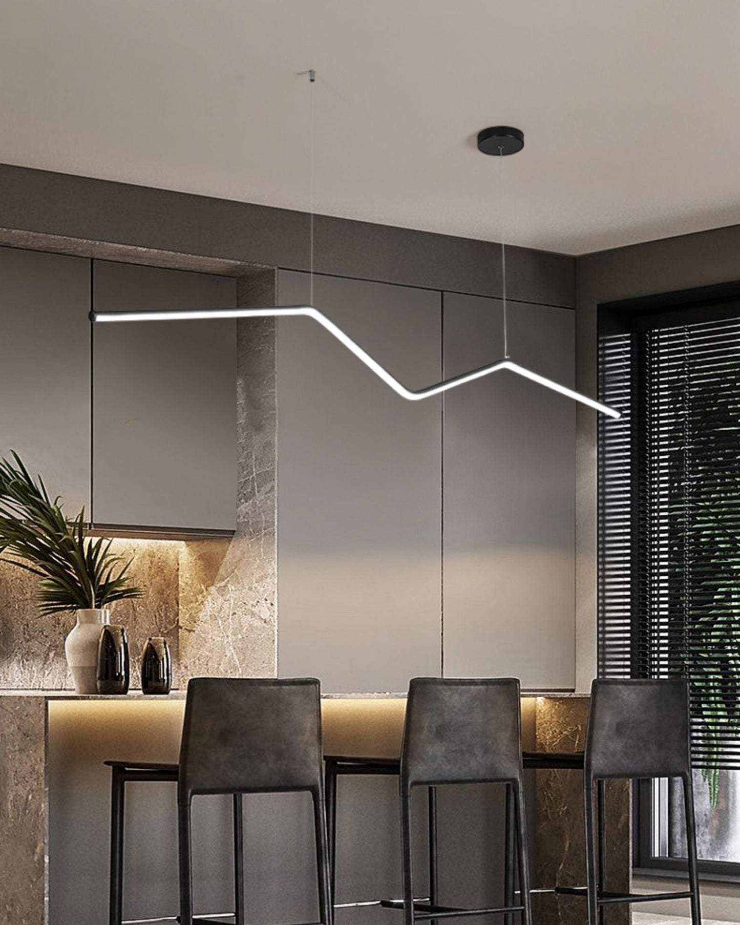 WOMO Zigzag Linear Pendant light-WM2638