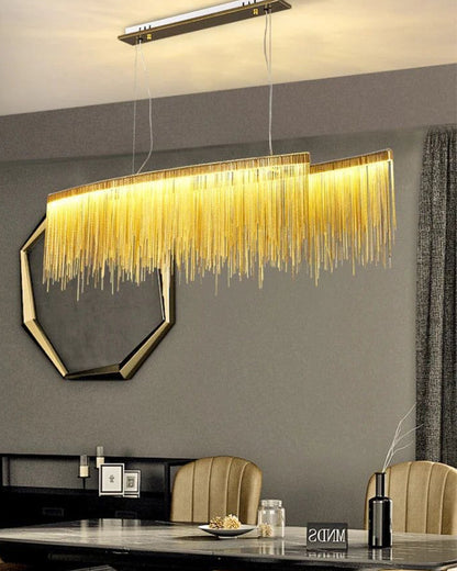 WOMO Fringe Linear Chandelier-WM2062b