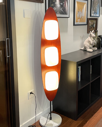 WOMO Modern Wood Oval Floor Lamp-WM7080