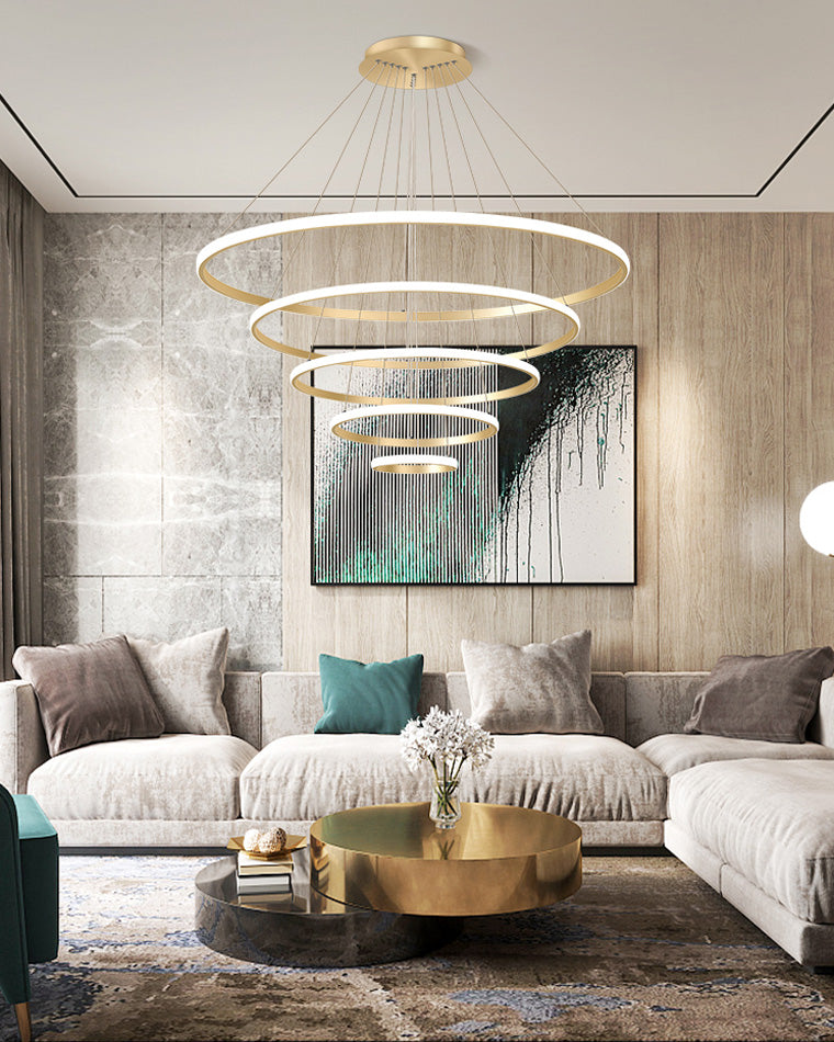 WOMO Tiered Circular Led Chandelier-WM2458