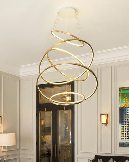 WOMO Large Tiered Ring Foyer Chandelier-WM2654