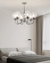 WOMO Textured Glass Chrome Arm Chandelier-WM2696 thumbnail