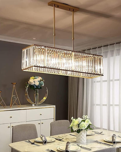 WOMO Rectangular Crystal Prism Chandelier-WM2588